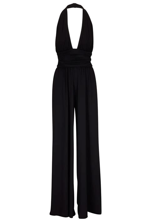 michael kors black jumpsuit halter.